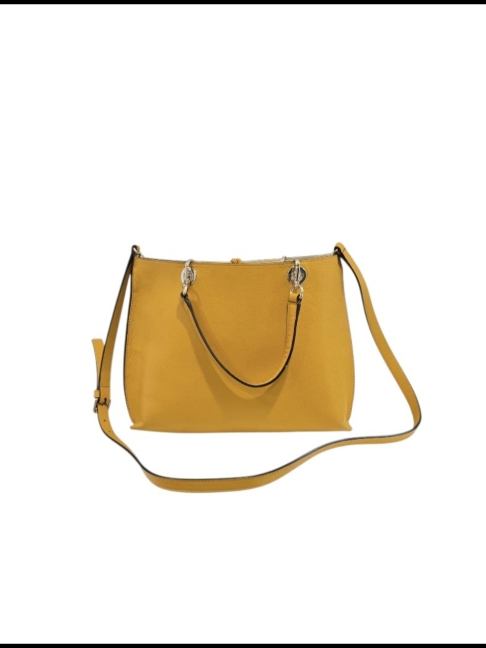 henri bendel Authentic Worth Avenue Yellow Leather Tassel Tote - Picture 3 of 16